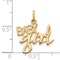 14K Yellow Gold Baby Girl Charm Polished Pendant Jewerly 21mm x 19mm